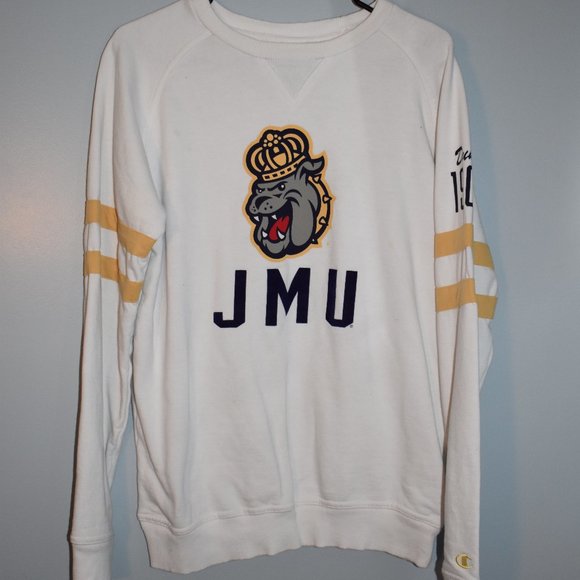Champion Jackets & Blazers - JMU Champion sweatshirt white yellow crew